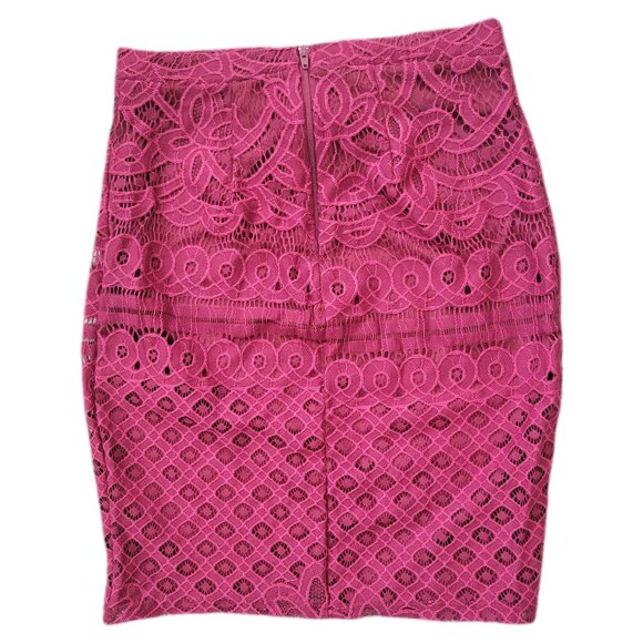 Charlotte Russe Red Wine Lace Mini Skirt Size XS Cocktail Party Mini Skirt - Picture 2 of 8